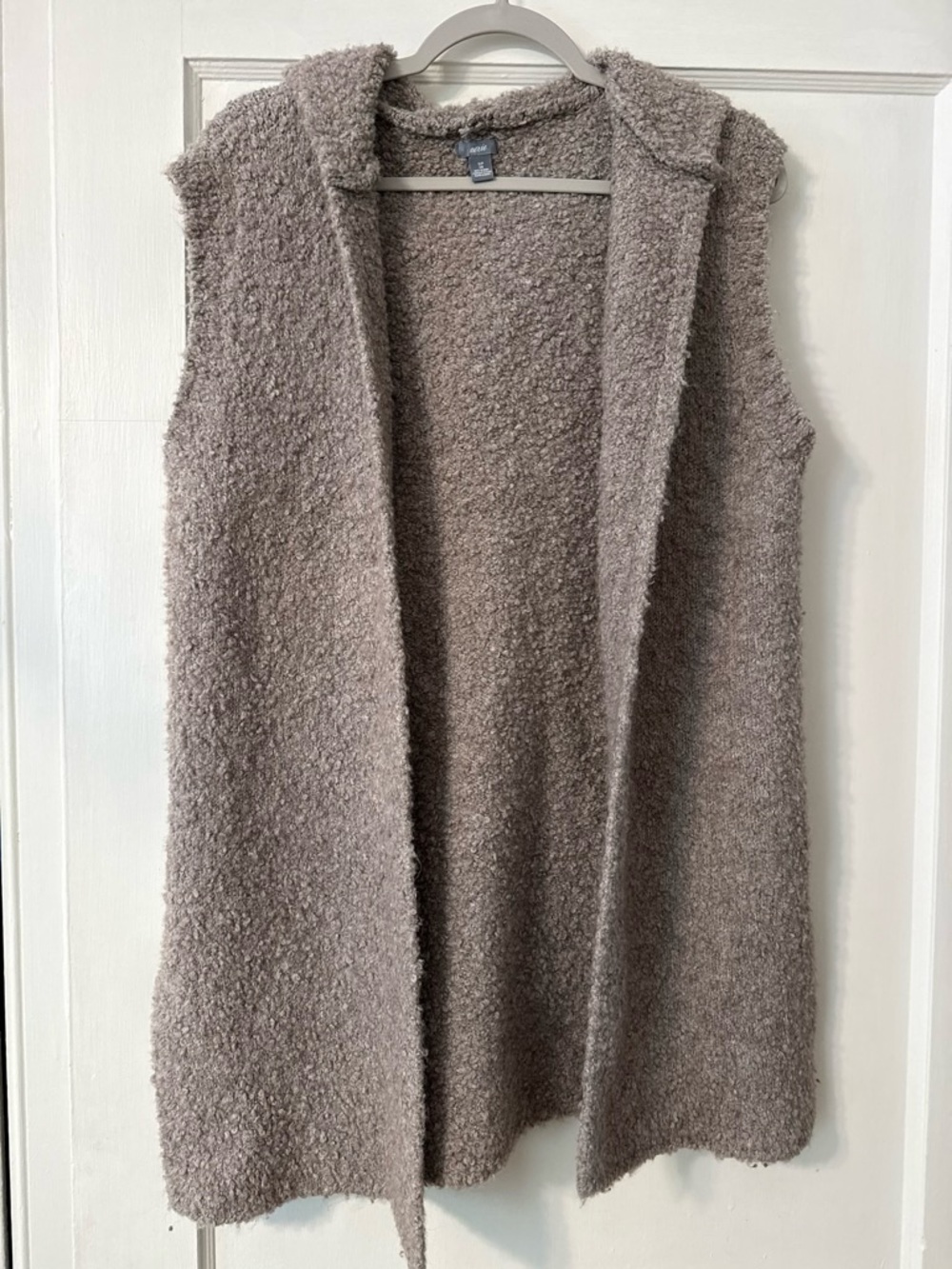 Cozy Hooded Bouclé Cardigan - Taupe
